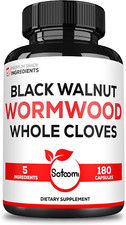 5 in 1 Wormwood Capsules Supplement - Extracted from Black Walnut, Whole Clov...