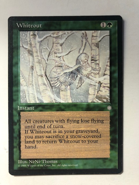 1x Whiteout 1995 Ice Age Magic Cards, COMBINED SHIPPING