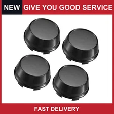 Universal 66mm OD. 6 Clips Car Wheel Rim Hub Center Caps Cover Black Pack of 4