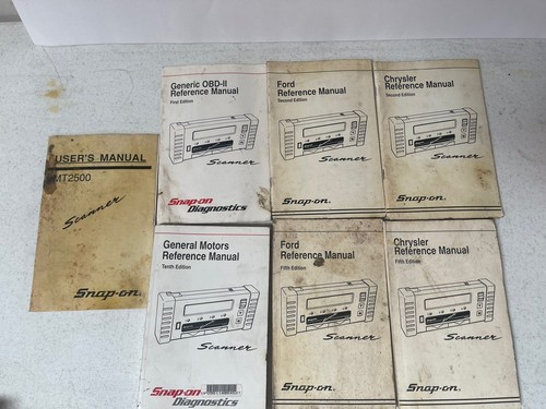 Lot Of 7x Snap On Scanner User And Reference Manuals