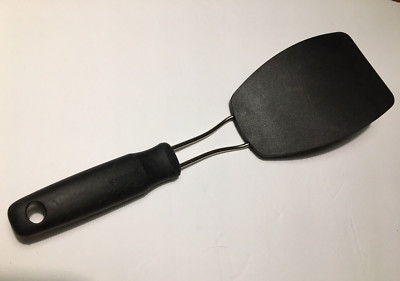 Vtg. GOOD COOK Flipper LARGE Flexible Turner Spatula Nylon/Plastic Black-Cooking
