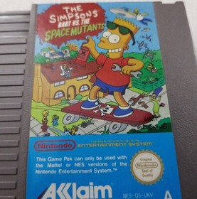 The Simpsons Bart Vs The Space Mutants NES Nintendo Cartridge PAL