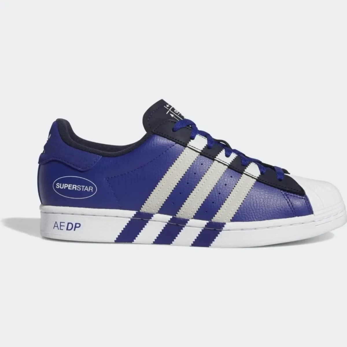 adidas Superstar Extended 3 Stripes Indigo Blue Purple White