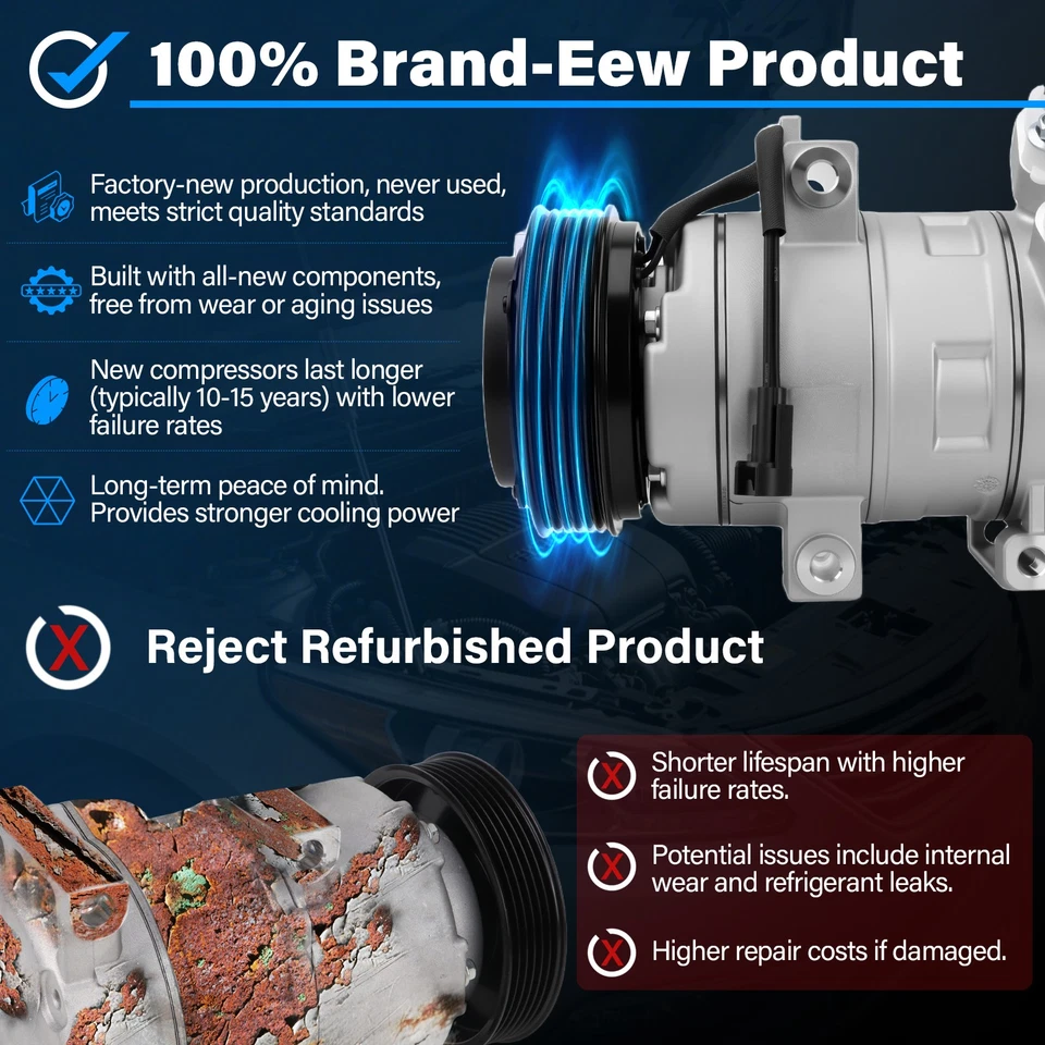 NEW A/C Compressor w/ Clutch for 08-12 Ford Escape Mazda Tribute Mercury Mariner Foto 2 de 4