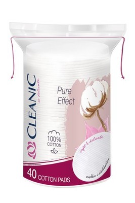 Cleanic Pure Effect Ovale Kosmetikpads, 1 Packung - 40 Stück