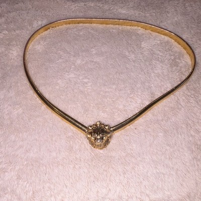 Accessocraft NYC Gold Metal Lion Head Belt Glam Rock Party Accessory