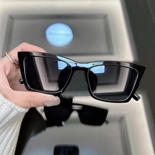 Midnight Edge Cat-Eye Sunglasses   Gloss Black Frame  Deep Tint Lenses