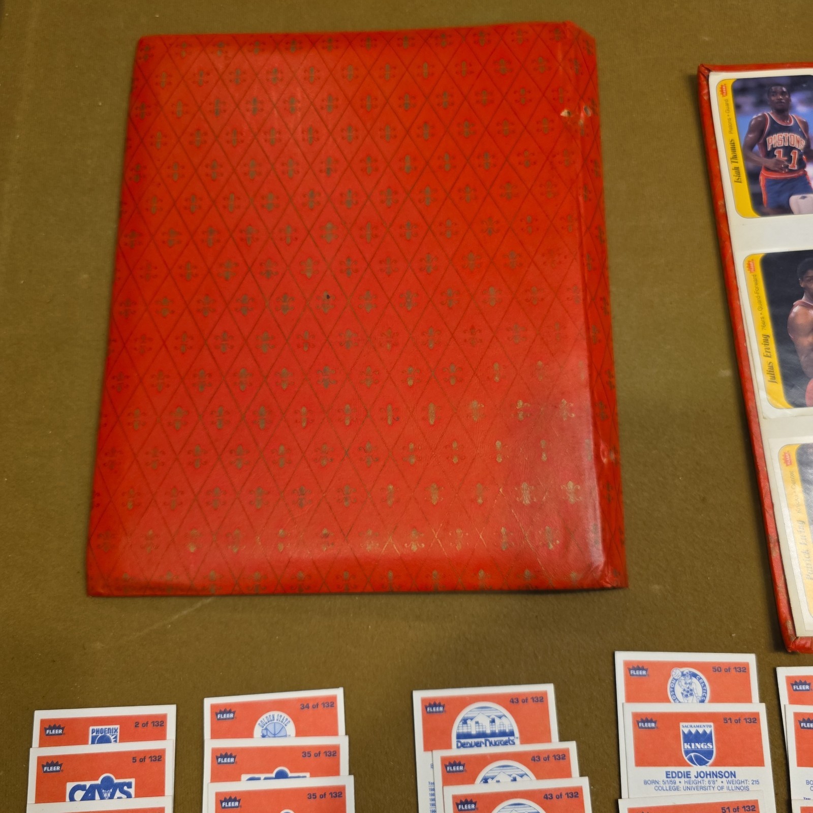 1986 Fleer Basketball Michael Jordan Sticker #8 (RC) - Peeled, No Back, Album view 10