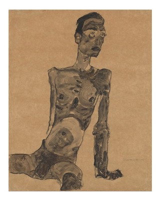 Expressionistische Wandkunst Abstrakte Aktfigur Menschliche Figur Wand