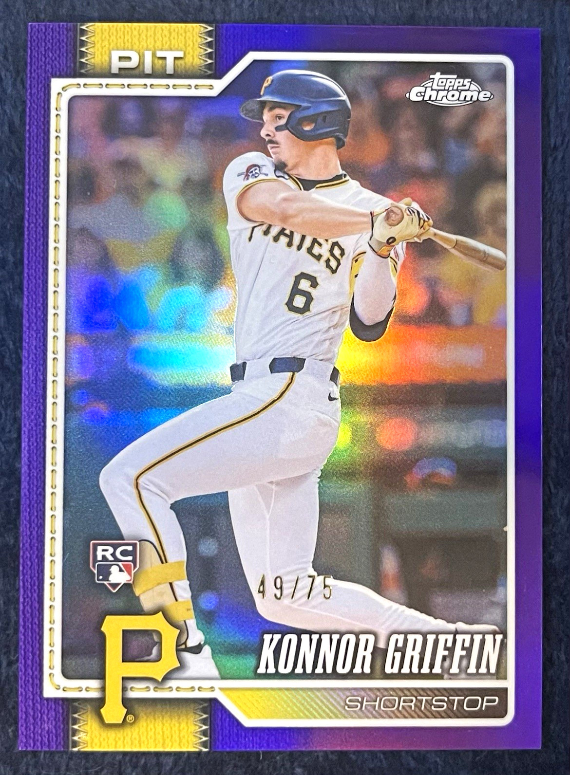 2026 Topps Chrome Konnor Griffin RC Rookie Purple Refractor /75 Pirates #74