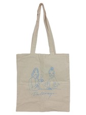 DALLMAYR shopper donna beige cotone borsa da trasporto casual grafica scritta