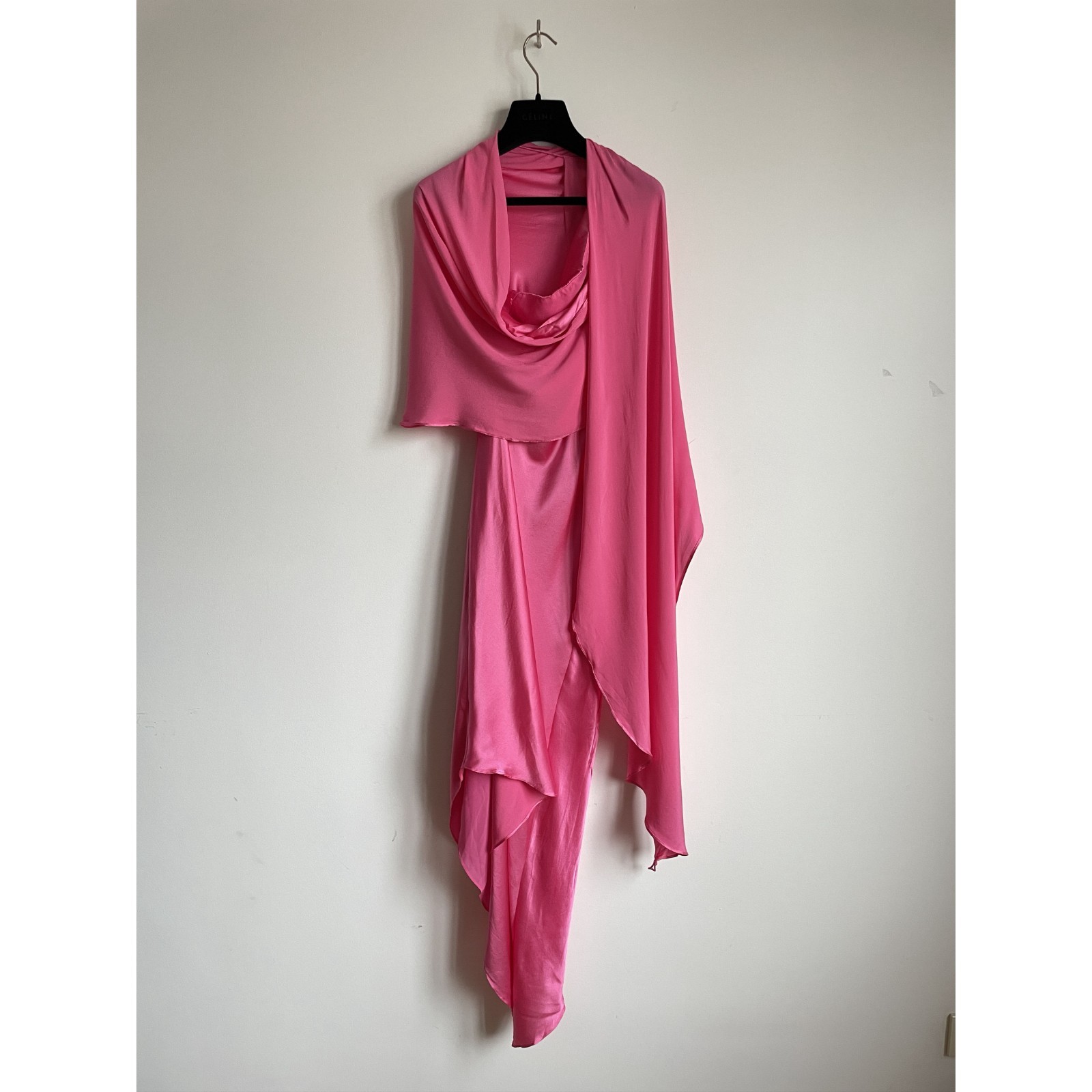 Vestido de seda Trysta asimétrico de un hombro de culto Gaia talla XS