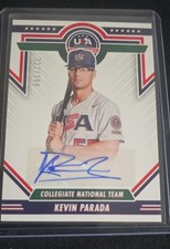🔥2022 Panini USA Baseball Stars & Stripes Signatures Kevin Parada Blue Ink 🔥