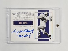AUTO #/25 INSCRIPTON 2013 National Treasures Notable Nicknames Hugh McElhenny SP