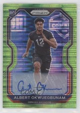 2020 Panini Prizm Rookie Neon Green Pulsar Albert Okwuegbunam #316 Auto 0y9m
