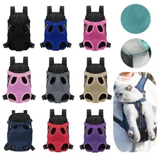Double Shoulder Breathable Pet Carrier Backpack for Cats and Dogs, Portable Mesh
