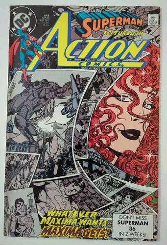 Action Comics #645  (FN/FN-) 1989 1st Maxima 