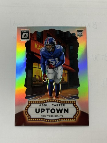 Panini Donruss Optic Uptown Prizm Rookie Abdul Carter #1 New York Giants Card