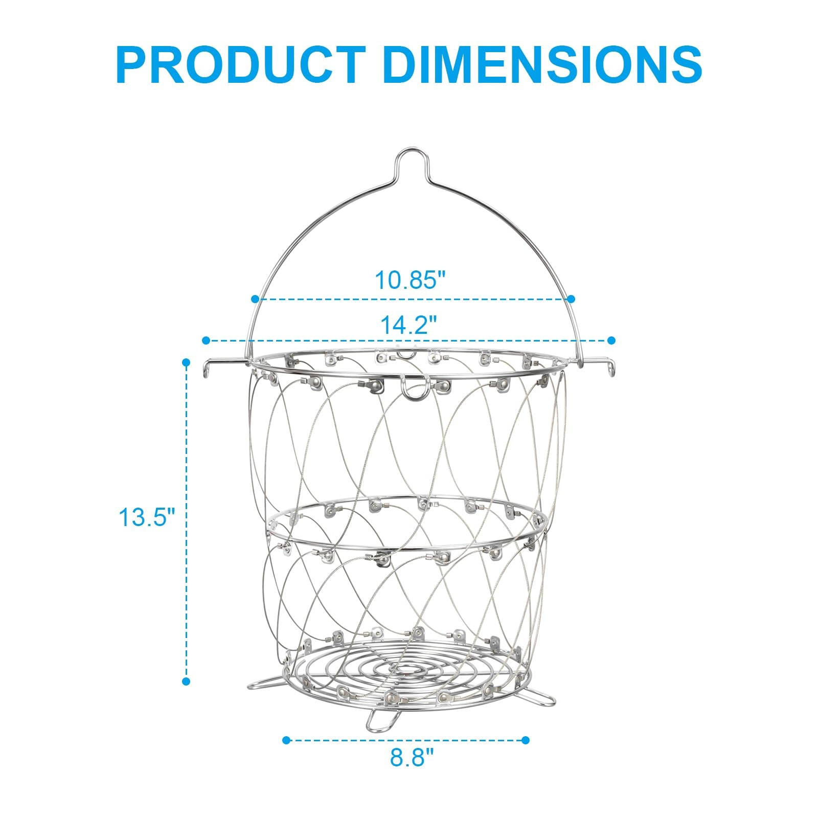 Turkey Fryer Grill Basket for Thanksgiving Roast Char Broil Big Easy Oiless The