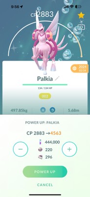 Palkia Origin Forms SHINY with Spacial Rend 3move + Max Lv50