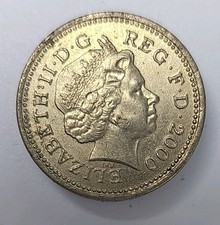 QE11 2000 One Pound Coin Welsh Dragon