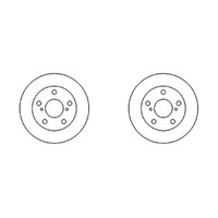 2X Mapco Bremsscheiben 258Mm BelÜFtet Vorne Passend FüR Toyota MR2 | 25558