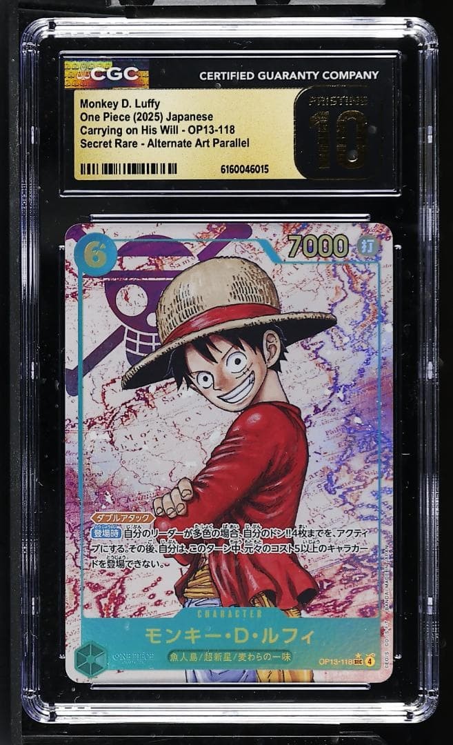 CGC Pristine PSA10 Luffy OP13 118 from Japan