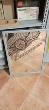 Quadro A Specchio Vintage Da Collezione Pubblicitario Birra Americana Budweiser