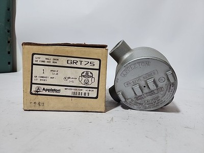 Appleton Electric GRT75 Conduit Outlet Body, Iron, T, 3/4 In.