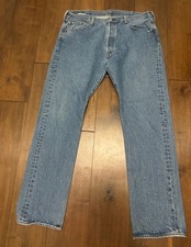 Levi's 501 Men's Original Fit Jeans Size 38x34 Straight Leg Light Wash
