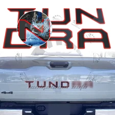 3D Double Layer Black Red Emblems 2022-2025 For Tundra Tailgate Insert Letters