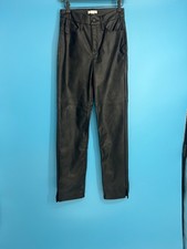 Good American Faux Leather Pants Size 2/26 Style GB515 Black001