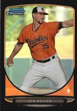 2013 Bowman Chrome Mini Black Refractors #149 Jon Keller/25 - BB