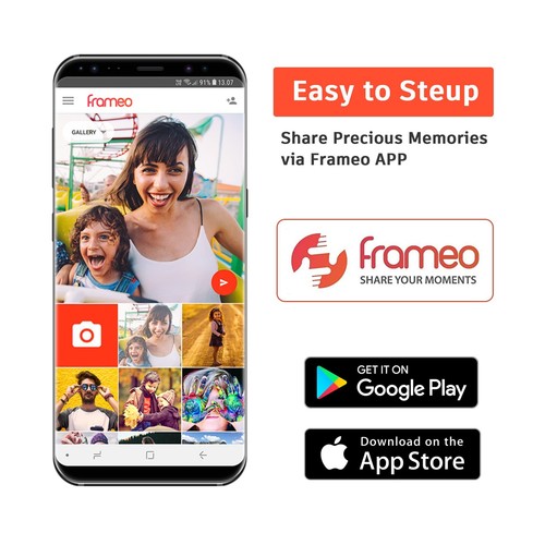 TIKVITO Frameo 10.1" Digital Photo Frame - WiFi HD 16GB - 第 3/7 張圖片