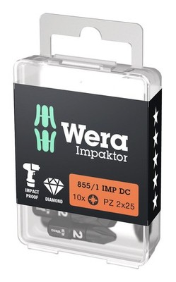 Wera Bit-Sortiment Bit-Box Impaktor 1/4'' DIN 3126 C6,3 PZ2 x 25 mm... 5157621001