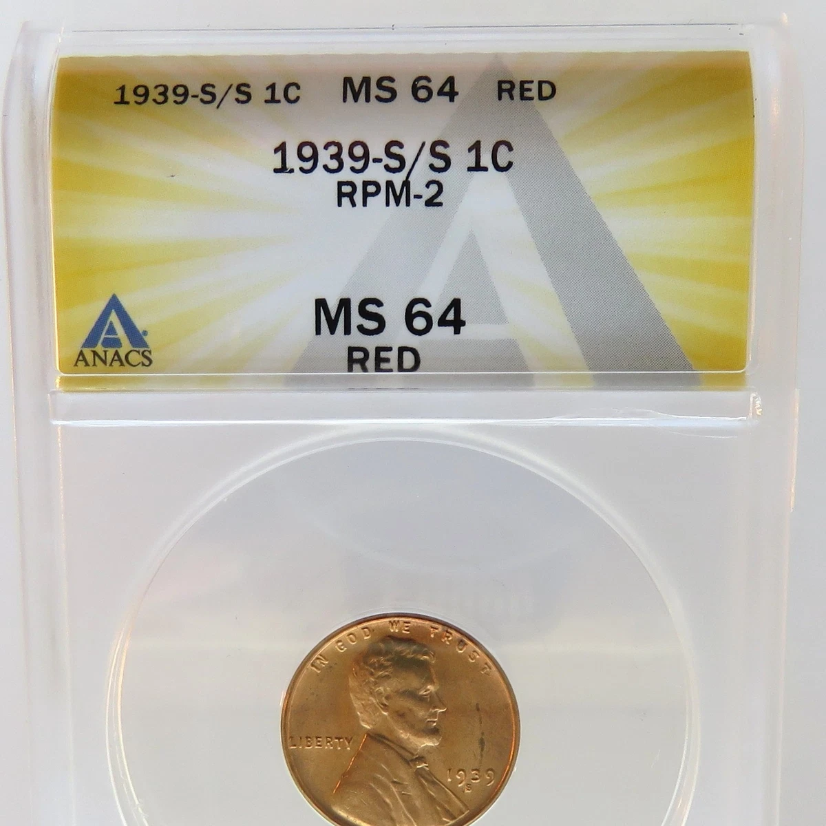 コレクション 1938g MS 64 Graded 1938 Year Lincoln Wheat US Small Cents (1909-1958