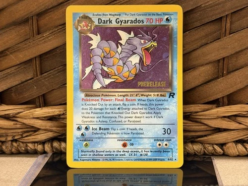 Dark Gyarados 8/82 Holo Team Rocket Prerelease Promo Pokemon Card - LP