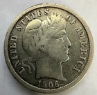 1906-P Barber Dime