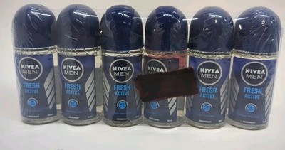 Nivea Men Fresh Active Roll On Deodorant 50ml Pack Of 6 EXP 04/2027