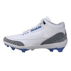 Air Jordan 3 'UNC Tar Heels PE' White Cement Football Cleats, Size 16 HF5578-140