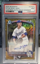 2025 Bowman Chrome Prospects 1st Hyun-Seok Jang True Gold Auto /50 LA Dodgers