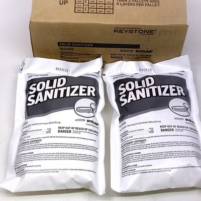 2-Pack KEYSTONE Ecolab 6100099 Smartpower Solid Sanitizer Tablets (2,000 Total)