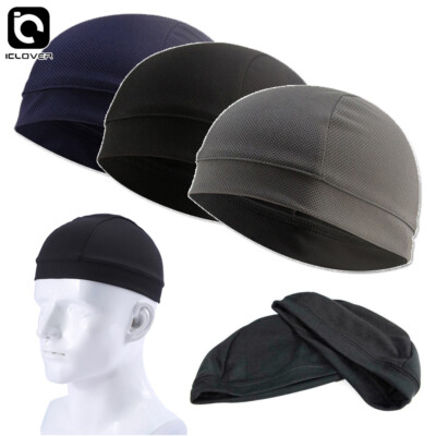 1-3Pc Skull Cap Beanie Helmet Liner Quick-dry Hat Cycling Breathable Running Hat
