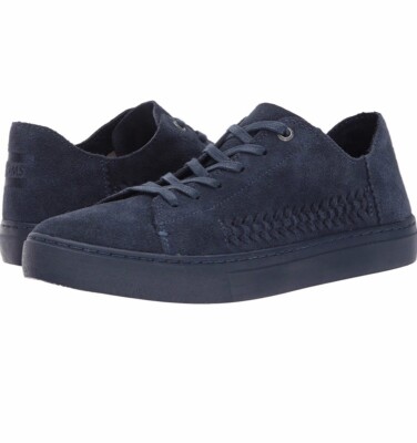 TOMS Lenox Sneaker Navy Blue Suede Leather, Women's Size