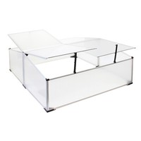 Doppel Alu FrüHbeet 100X120X40Cm GewäChshaus Pflanzenhaus Treibhaus Arretierbar