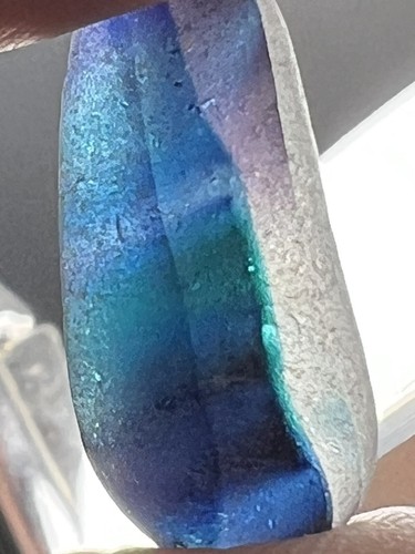 Sea Glass Seaham Glass (2) Multi Great pieces lovely colors Stripes Great colors - Picture 2 of 4