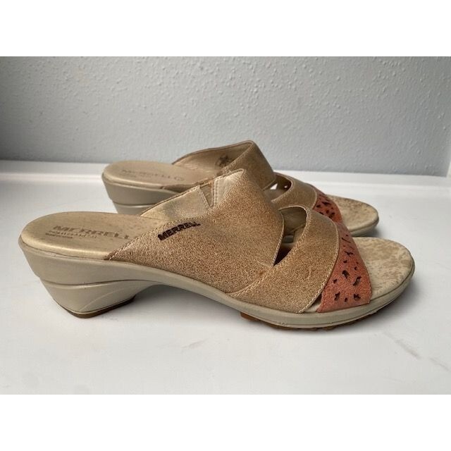 Sandali da donna Merrell taglia 10 con tacco a scorrimento casual selezionato cuscino d'aria fresca