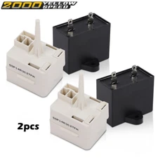 Fit for Refrigerator Whirlpool Compressor Start Relay & Capacitor 2PCS
