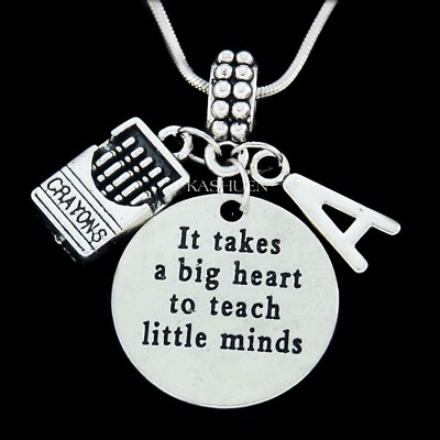 Crayon Teacher s Appreciation Gifts Pre School Art Kindergarten Teacher Necklace