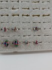 Seven Gemstone Mosaic Sterling Silver Rings — photo 2